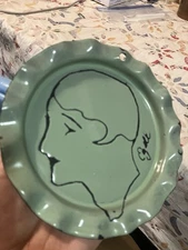 RARE”END OF DAY” ART DECO GRANITE CITY ENAMELWARE EXTREMELY RARE GREEN  ST LOUIS