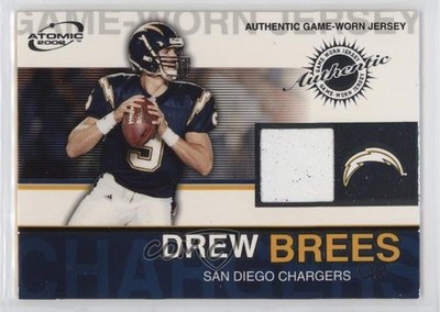 2002 Pacific Atomic Authentic Game-Worn Jersey Drew Brees #84 HOF 0g45