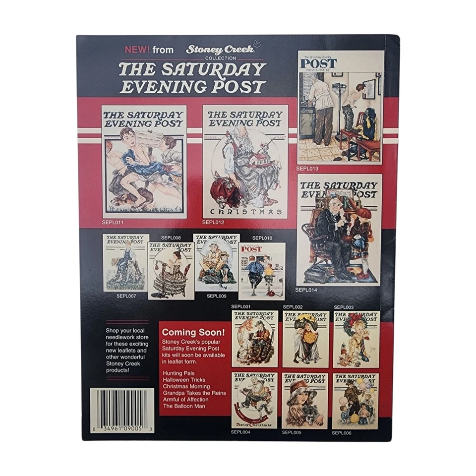 5 Norman Rockwell Saturday Evening Post Cross Stitch Leaflets Stoney Creek Lot - Image 3 of 4