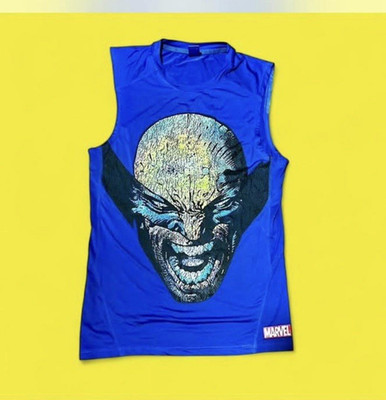 Lg civilregime  Marvel Wolverine BlueV-Neck Sleeveless Polyester Tank Top Men s 