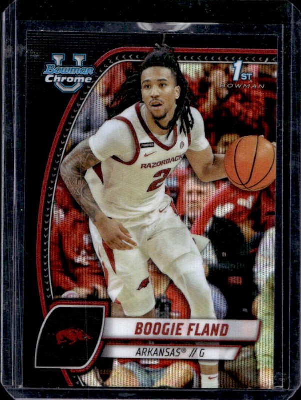 2024-25 Bowman Chrome University Boogie Fland 1st Black Wave Refractor #11