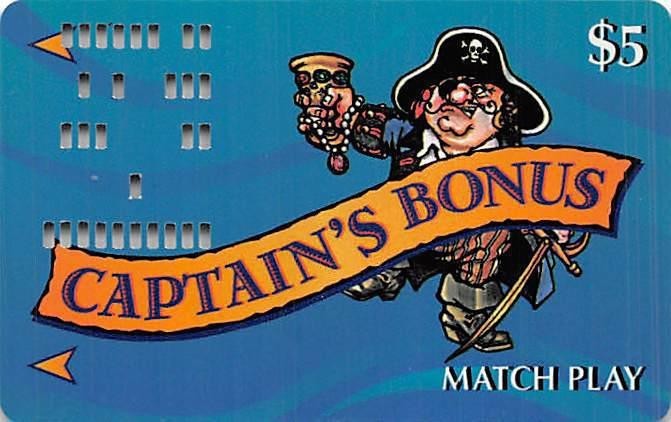 Treasure Island Casino - Las Vegas, NV - $5 Captain's Bonus Match Play Card