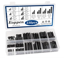 230-Piece SAE Roll Pin Assortment Set - 10 Sizes for Home and Auto Repair