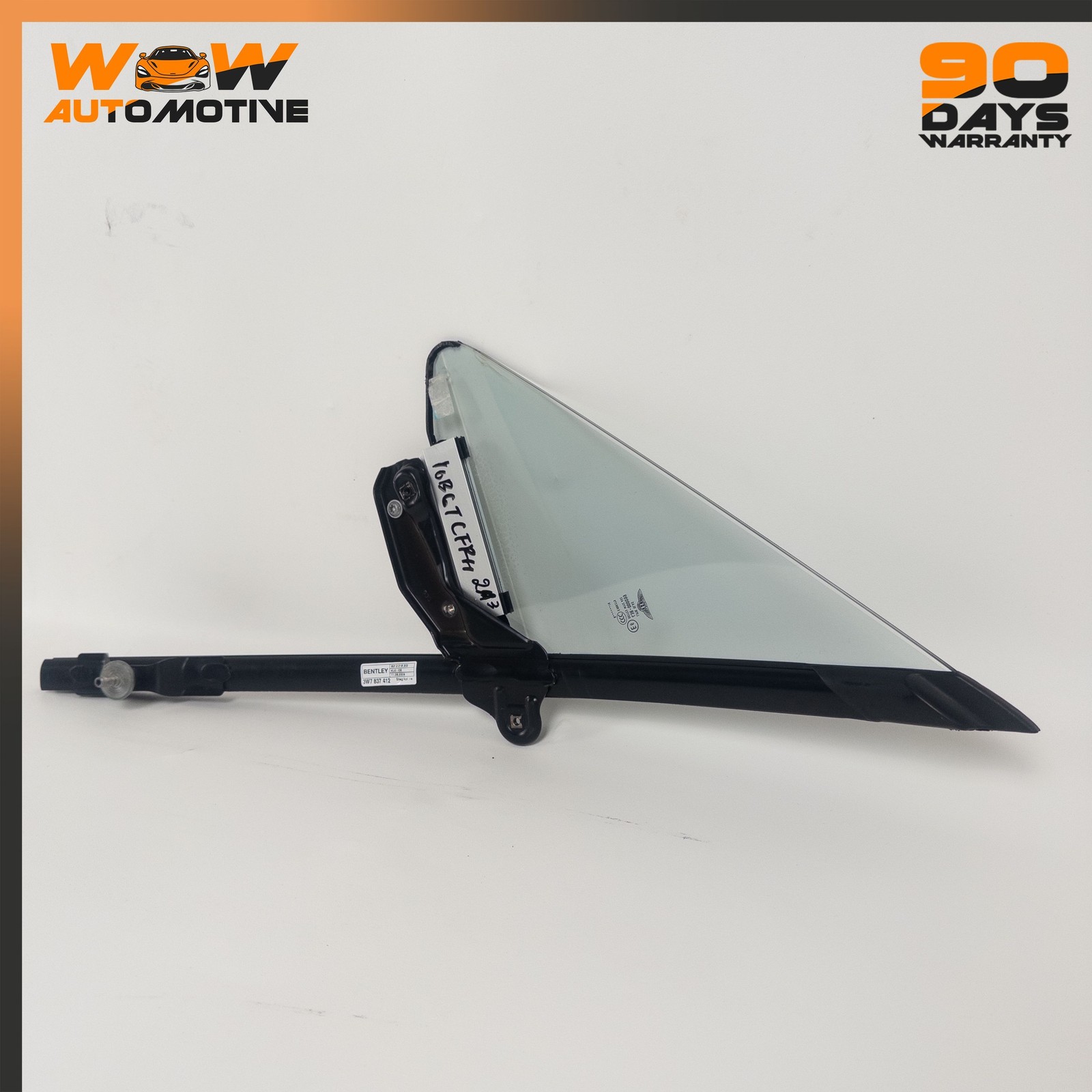 07-11 BENTLEY CONTINENTAL GTC FRONT RIGHT DOOR QUARTER VENT WINDOW GLASS OEM