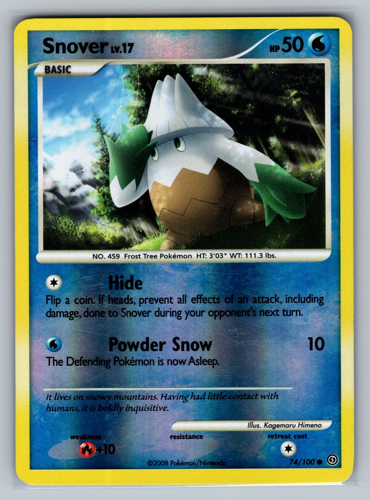 Snover Stormfront #74/100 Common,Reverse Holo Pokemon Card