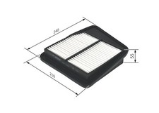 BOSCH Luftfilter F 026 400 357 Filtereinsatz für HONDA ACCORD CU CW 8 Tourer CU2