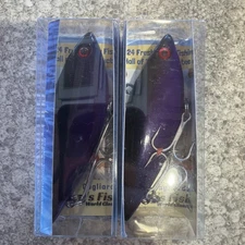 2 Packs Al Gag’s Throwback Lures P-Nut Bunker Purple & Black