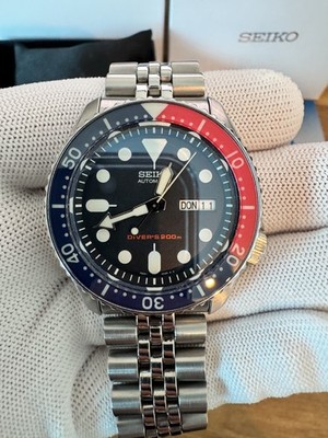 Seiko SKX009K Automatik Saphirglas Pepsi LCBI 4R36 Jubilee