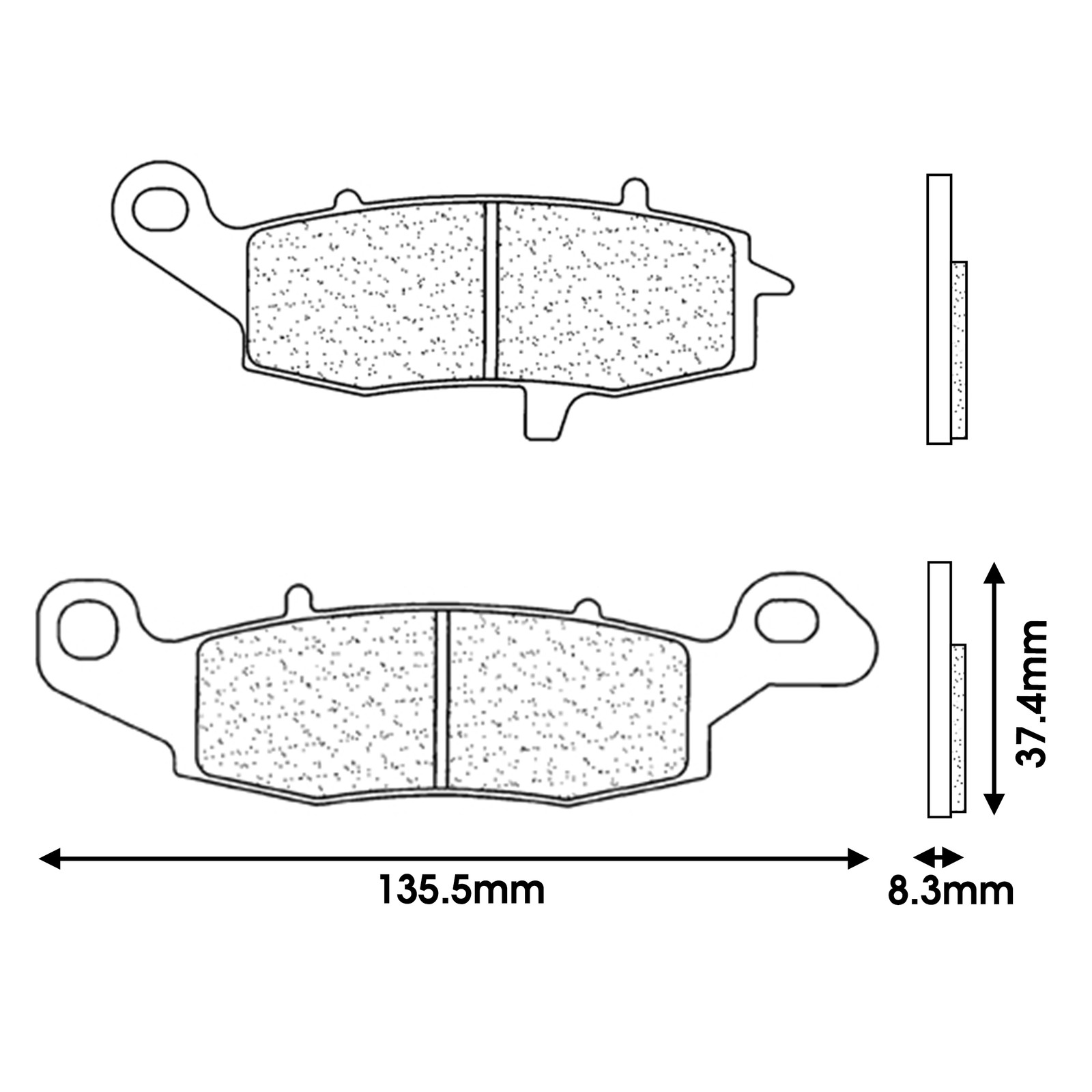 Plaquette de frein CL Brakes pour stopper les sifflements sur Kawasaki Versys 650