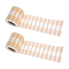 2 Rolls Jewelry Price Tags Stickers: Writable Kraft Paper Labels For Necklace