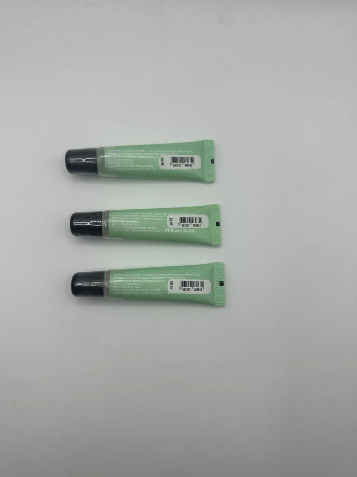 Bath & Body Works C.O. Brillo de labios Bigelow Mentha #502 nuevo paquete de 3 Foto 2 de 2