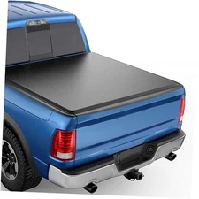 5.7Ft Soft Roll Up Truck Bed Tonneau Cover for 2011-2018 Ram 1500, 2019-2023 
