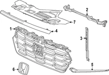 Honda 71120-T90-A00 Front Grille Assy. 23-25 Pilot New Genuine