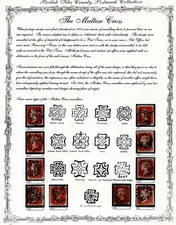 UK G.B. 1840-1854 COLLECTION OF 10 DIFFERENT TOWNS OF MALTESE CROSS DESIGNS