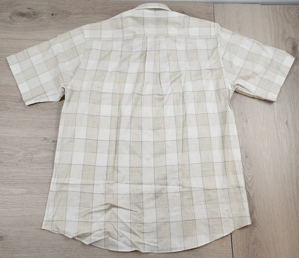 Camisa Daniel Hechter Para Hombre XL Multicolor Manga Corta Botones Cuadros Getzner Foto 3 de 4