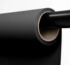 Seamless Paper Backdrop Black Seamless Backdrop Paper Rolls 53''x16.4' Jet