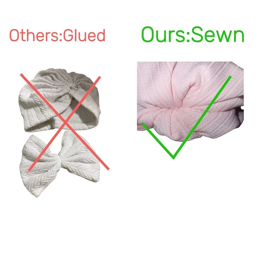 12 piezas Sombreros para bebé niña con lazo niño pequeño bebé gorro gorra suave 0-24 meses Foto 2 de 4