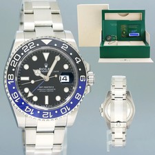 2022 NEW PAPERS Rolex 126710BLNR GMT Master II Batman Blue Oyster Ceramic Watch