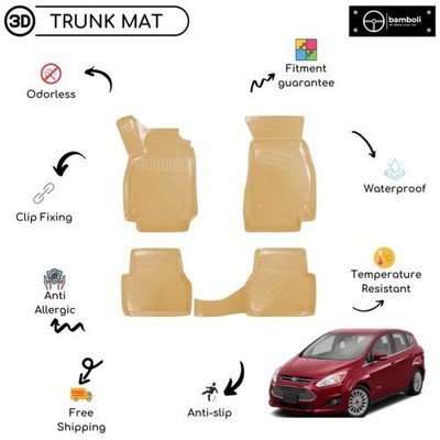 Custom Molded Rubber Floor Mat for Citroen C Elysee 2012 - Up Beige