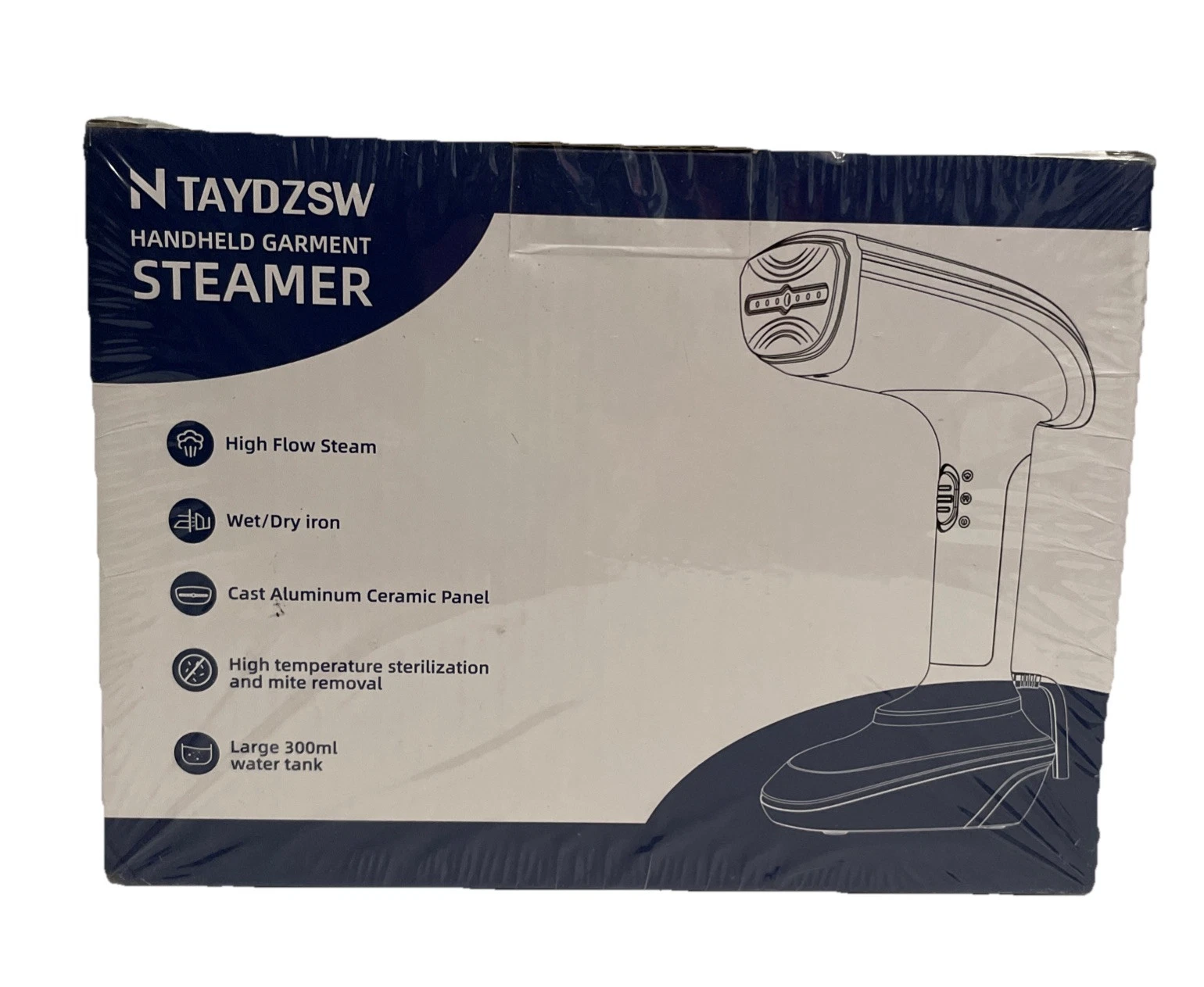 NTAYDZSW Powerful Handheld Garment Fabric Steamer 1800W300ml Tank 199-120V Black