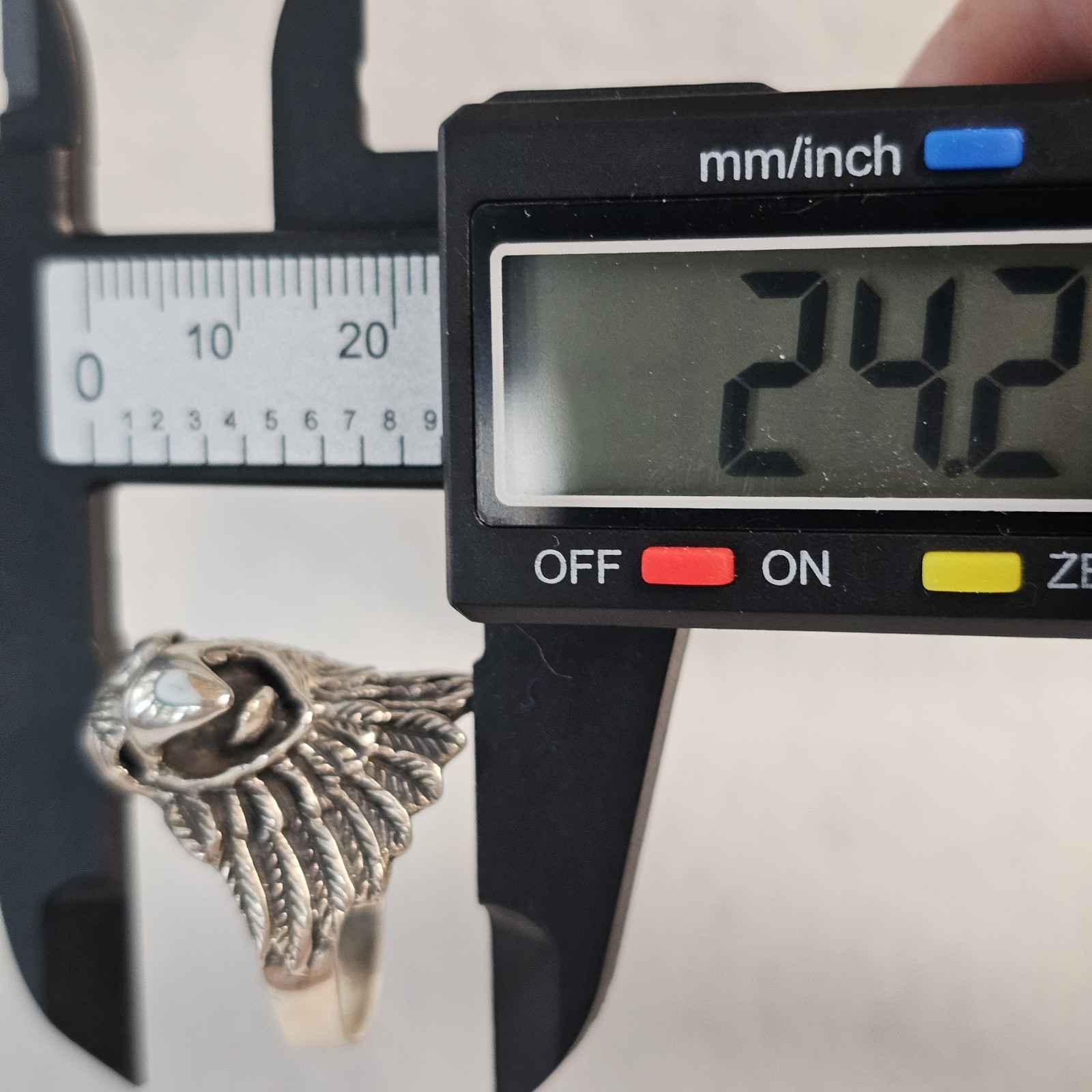 Men’s Solid Sterling Silver 3D Eagle Head Ring Si… - image 13