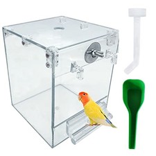 Acrylic Bird Cage Bath Box,Parrot Hanging Tube Shower  1Pcs    White  1PcsType1  