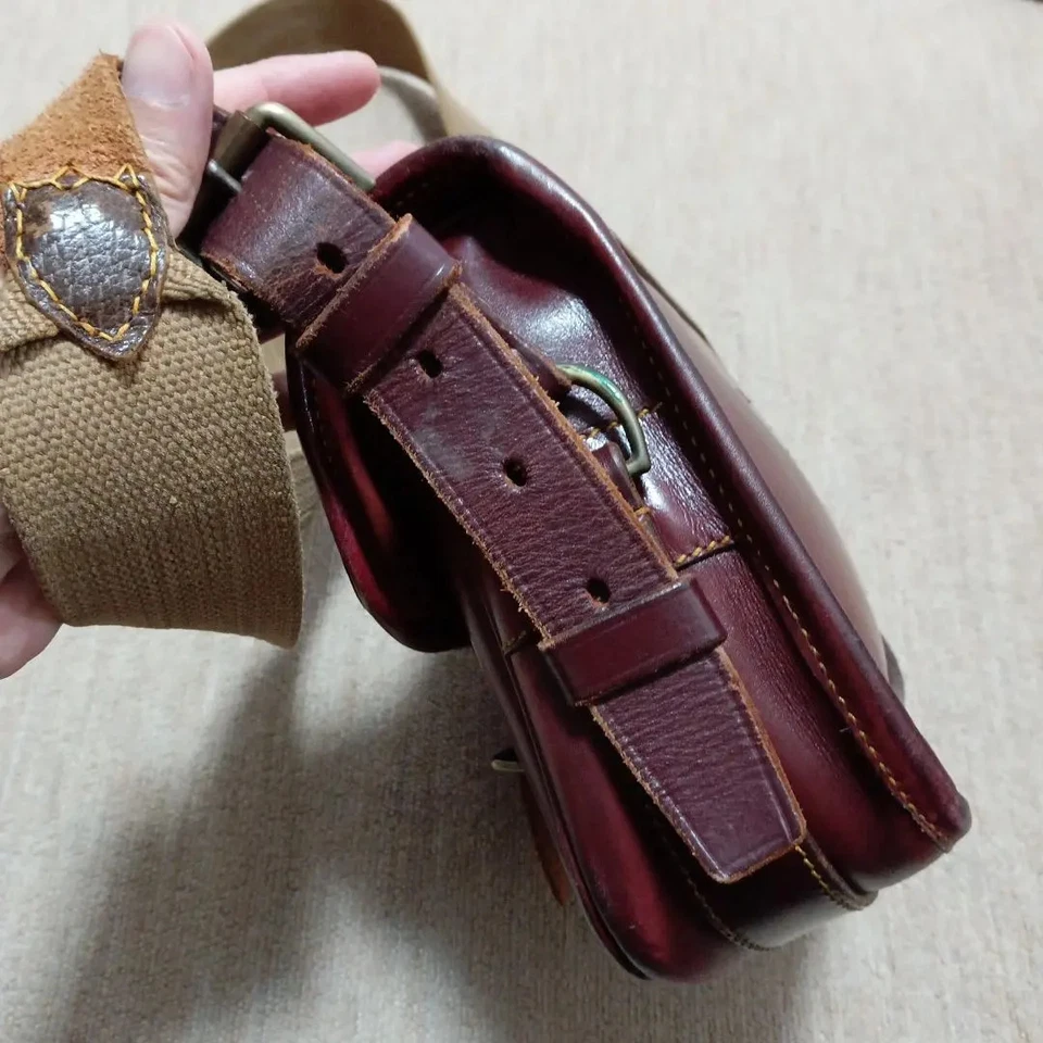 Bolso cartucho cuero brida británica vintage años 70-80 hecho en Londres usado Foto 4 de 4