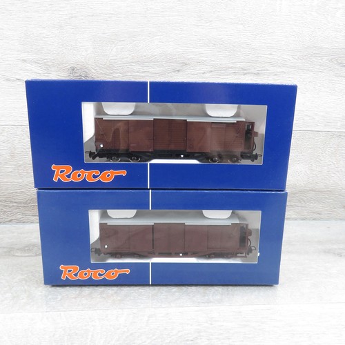 ROCO 34591 unbenutzt - HOe - 2-tlg. Set gedeckter Güterwagen - OVP #AP22459 | Condition: Gebraucht