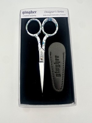 NIB Gingher Designer's Series 4'' Embroidery Scissors JULIA