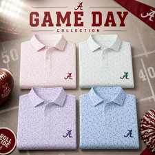 Alabama Crimson Tide Game Day Polo Shirt – Pastel Polo, Embroidered Logo