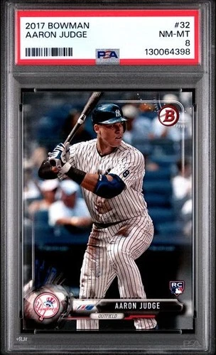2017 BOWMAN #32 AARON JUDGE Rookie  PSA 8