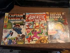 VTG-Marvel Comics-Lot Of 3-Dr Strange, Fantastic Four, Captain America
