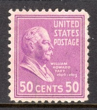 United States Scott # 831 VF Unused 1938 50 Cent William Howard Taft