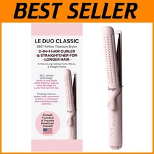 Professional Hair Styler | Titanium Flat Iron & Curling Wand