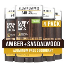 Every Man Jack Amber  Sandalwood Men  s Deodorant - Stay Fresh with Aluminum ...