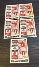 Lot (5) Caleb Downs 2025 Panini NIL Ohio State College Ticket Ohio State RC