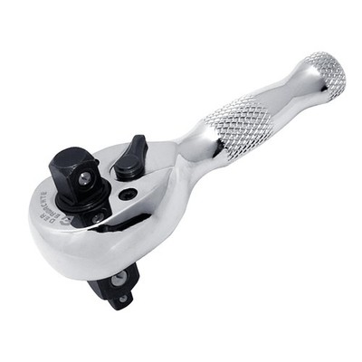 Der Erwachte 3-in-1 Stubby Ratchet Handle, 1/4 '', 3IN1 Ratchet, Silver 