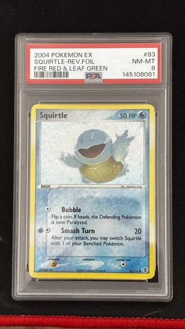 Pokemon TCG Squirtle 83/112 EX FireRed & LeafGreen Reverse Holo PSA 8