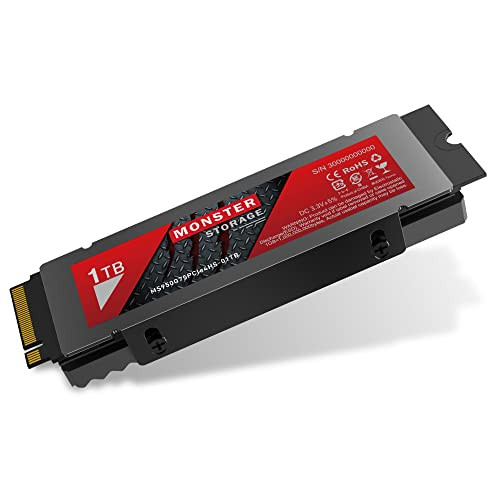 Monster Storage 1TB NVMe SSD PCIe Gen 4×4 Maximum read: 7400MB/s Maximum write: - Picture 1 of 1