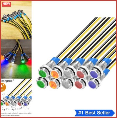 LED Indicator Light 10 Pack 6mm AC 110V 220V Waterproof IP65 Panel Mount Pilot