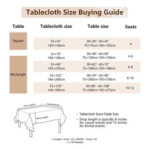 Rustic Tablecloth Cotton Linen Waterproof Tablecloths Burlap Table Cloths for... - Picture 6 of 6