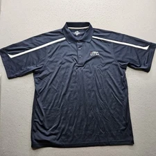 Michelob ULTRA Tri-Mountain Men's Size XL Navy Blue White Stripe Polo Shirt
