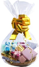 Wowfit Cello Bags,10 CT 24x30 inches Clear Cellophane Bags Perfect for 