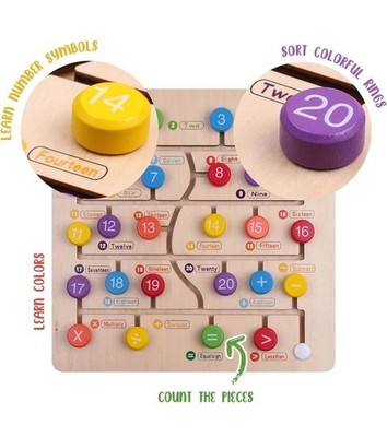 Montessori Toys. Learn to Count with Our Baby Toys That are Made of Wood! an ...