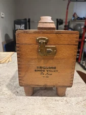 Vintage Esquire Shoe Valet Deluxe Wooden Shoe Shine Box