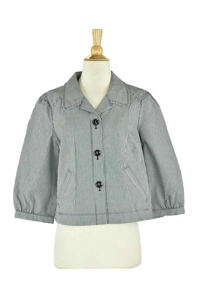 Ann Taylor LOFT Women Coats Jackets Jackets 10 Blue Cotton eBay