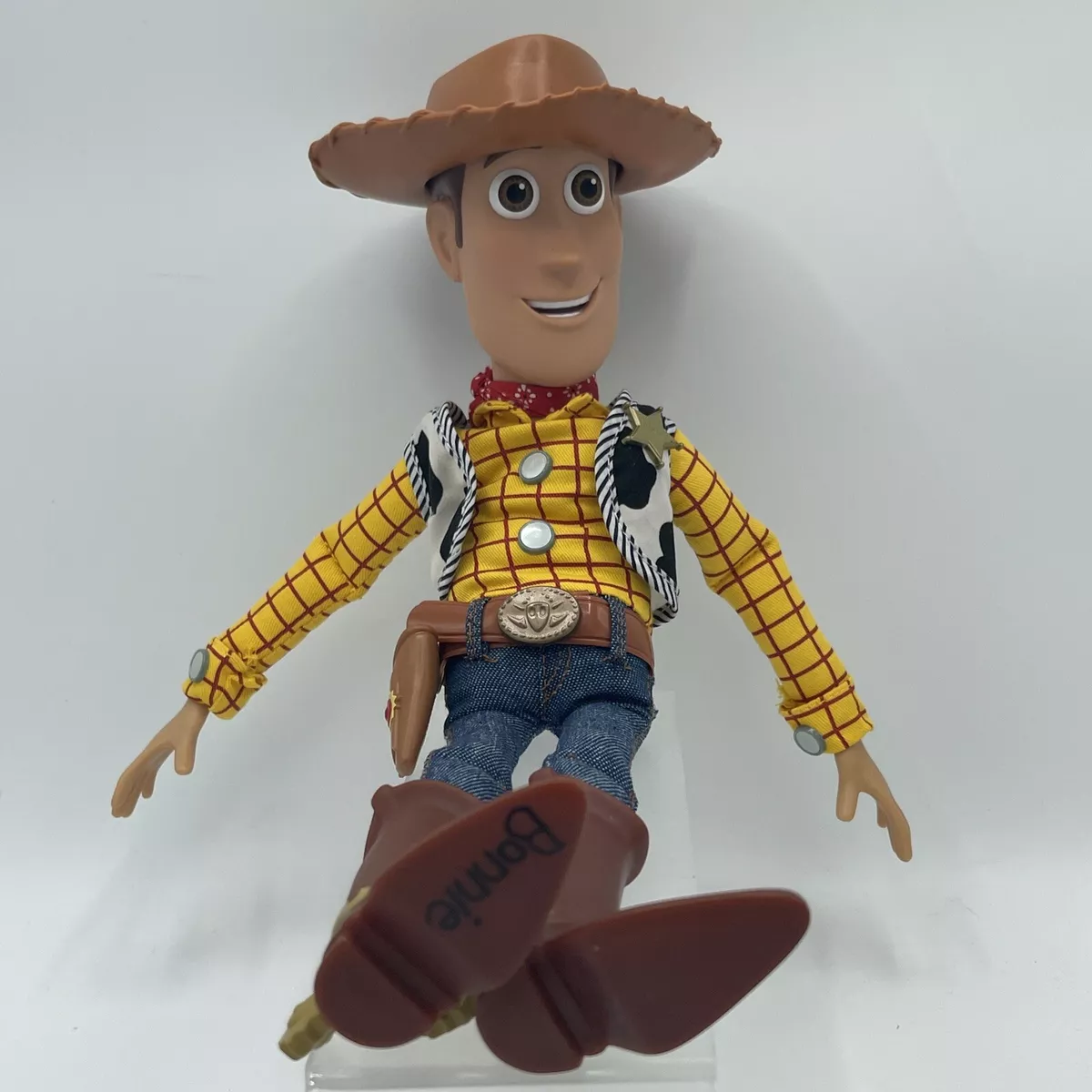 Disney Toy Story 4 Woody Pull String Talking 16 Doll Bonnie on Boot - WORKS