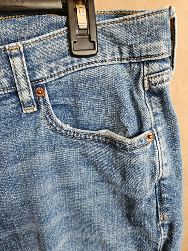 OLD NAVY BOYFRIEND JEANS DONNA EFFETTO INVECCHIATO GAMBA DRITTA BLU TAGLIA 12 #4276 - Foto 6 di 11