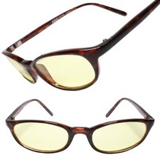 Classic Old Fashioned Hip Vintage Rectangle Tortoise Yellow Sunglasses
