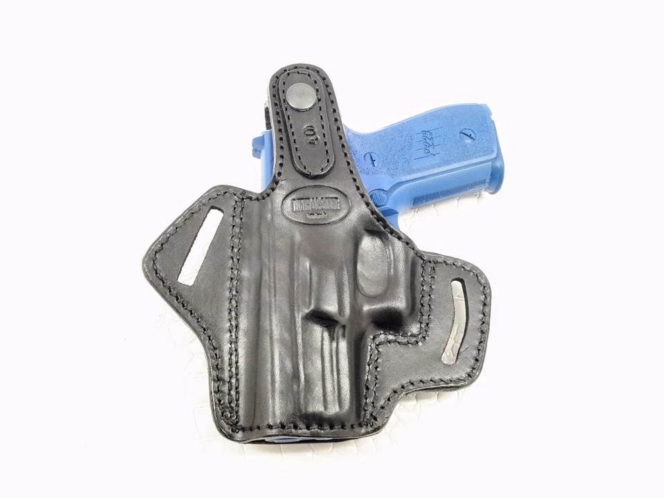 OWB Thumb Break Leather Belt Holster Fits GLOCK19 - Image 2 of 4